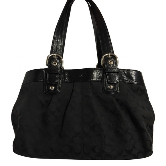 Coach vintage CC signature print canvas satchel handbag - Picture 1 of 7
